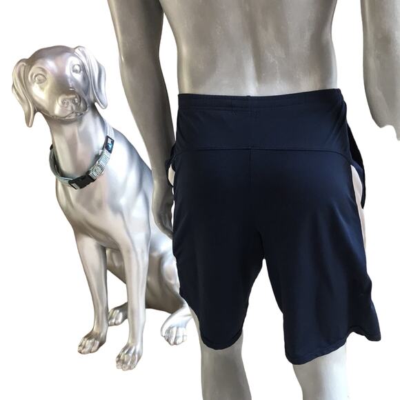 Nike Athletic Shorts with Pockets Blue White Men's Size M Medium - Picture 2 of 6